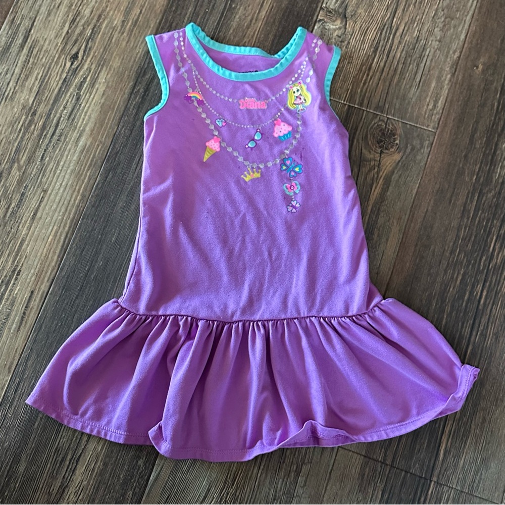 Love, Diana girls summer dress with ice cream necklaces on front size XS 4-5